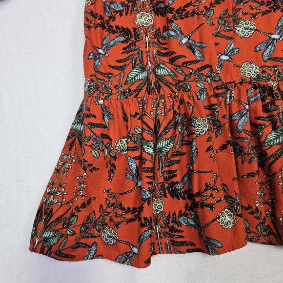 Kelly Louise Judd Anthropologie Flannel Sleep Dress Whimsical Red Dragonfly XL - Picture 11 of 16